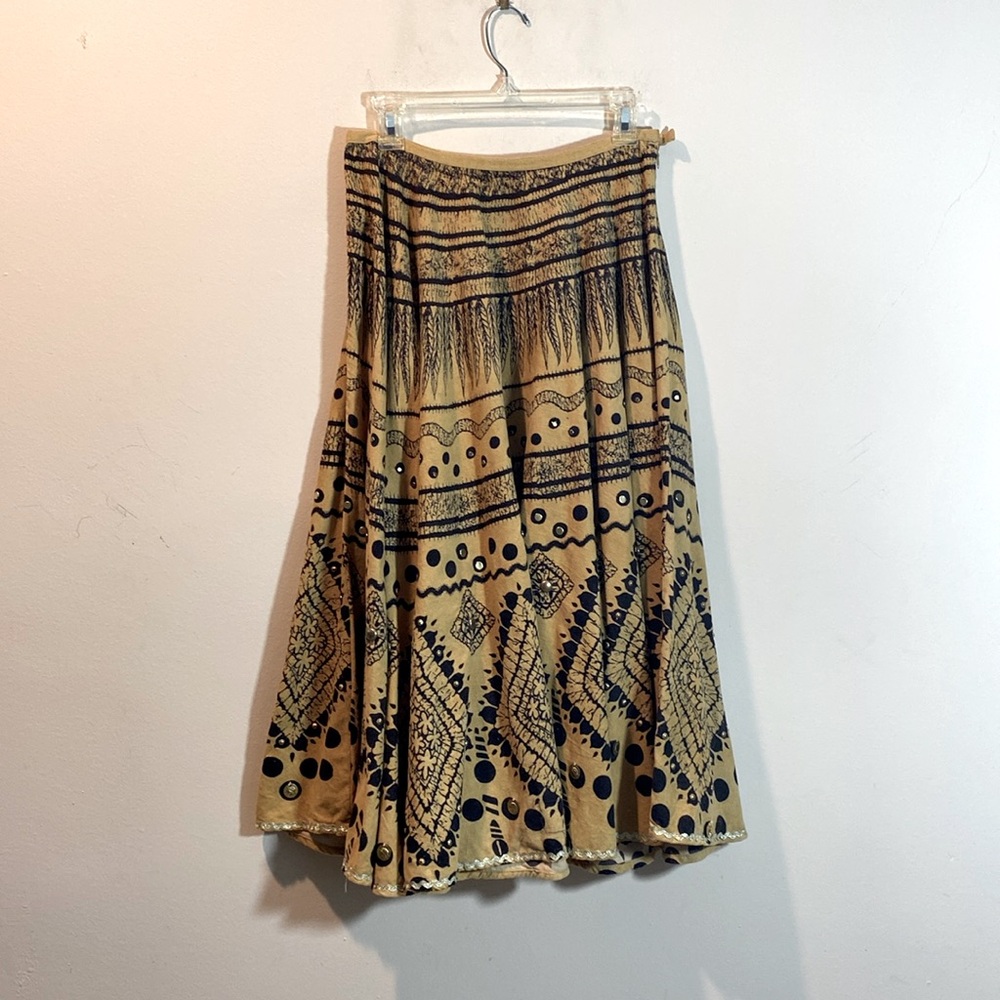 Vintage MelissaM Camel Color Ankle Length Maxi Skirt